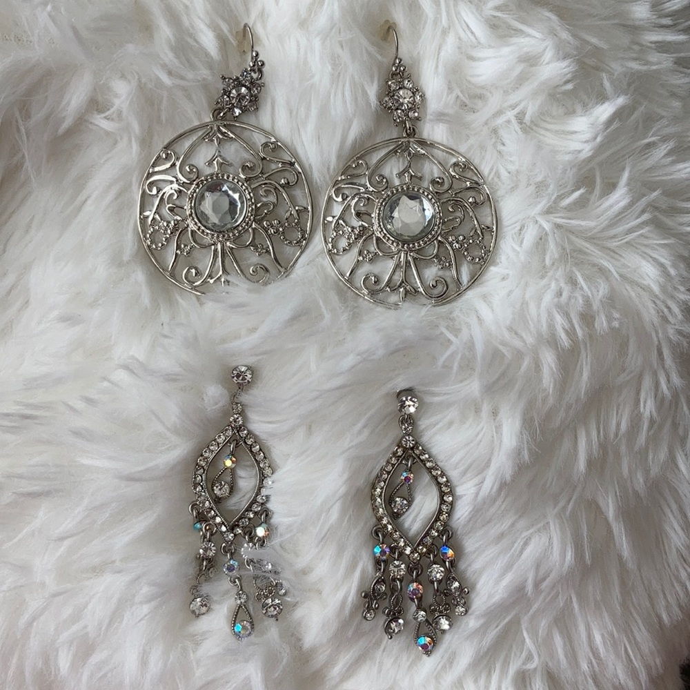 Two sets of dangler earrings